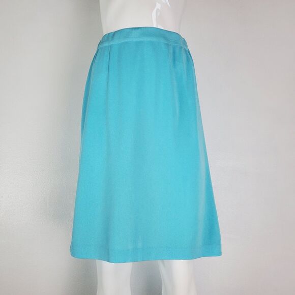 Misook Blue Knit Knee-Length Skirt - Picture 2 of 6